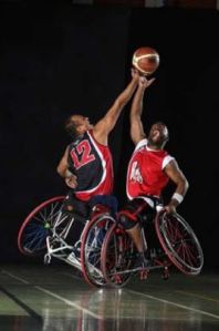 wheelchair basketball players