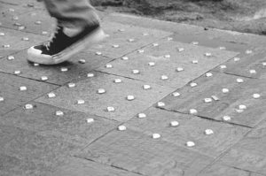 metal stud tactile paving