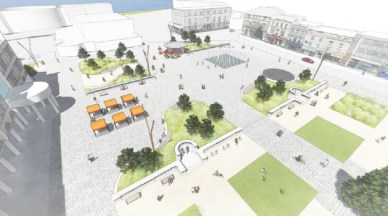 artists impression of Town Square Weston-super-Mare